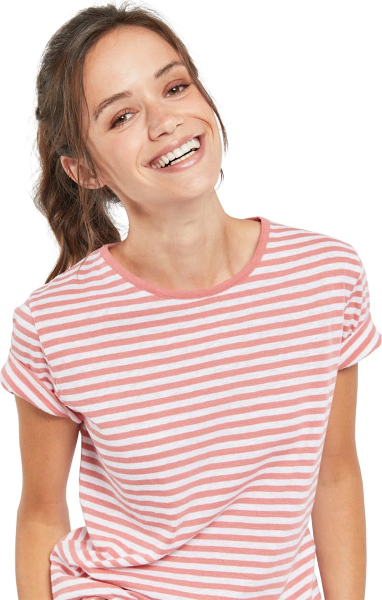 Product gallery image number 4 for product Cotton and Linen Striped Tee - Women's