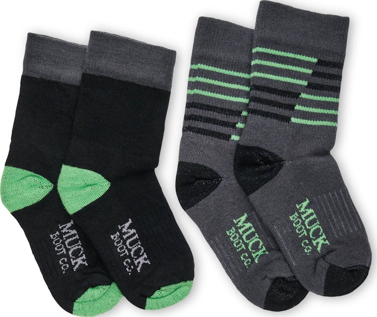 Product gallery image number 1 for product Muck Liam 2 Pack Crew Length Socks - Kids