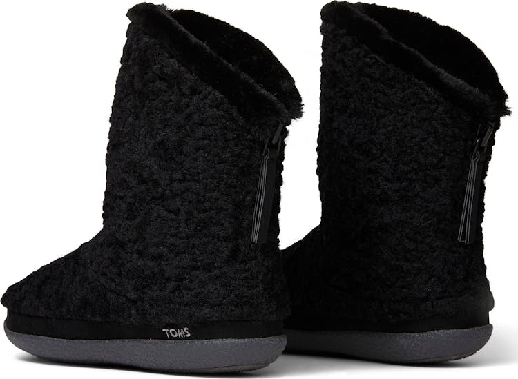 Product gallery image number 4 for product Black Faux Plush Shearling Inez Slippers - Women's