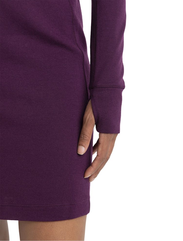 Product gallery image number 2 for product Merino 260 Granary Long Sleeve Half Zip Dress - Women's