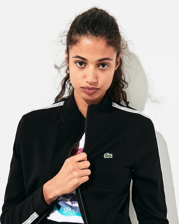 Numéro de l'image de la galerie de produits 2 pour le produit Sweatshirt zippé Tennis Lacoste SPORT avec bandes signature - Femme