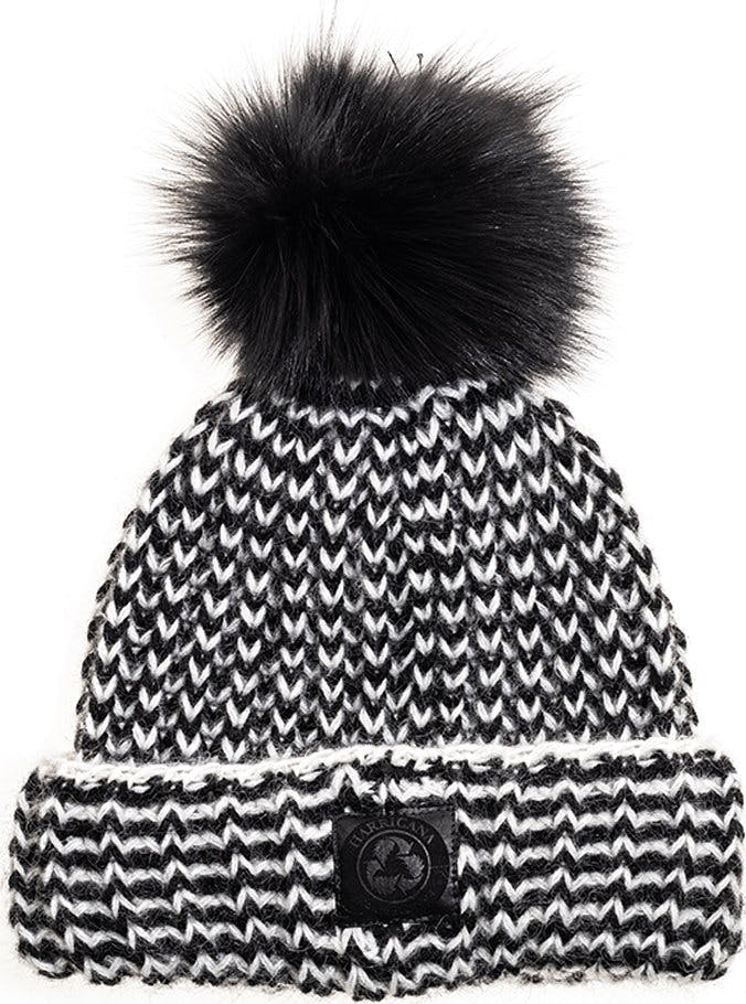 Product gallery image number 1 for product Zigzag Beanie With Reused Fur Pom - Women's