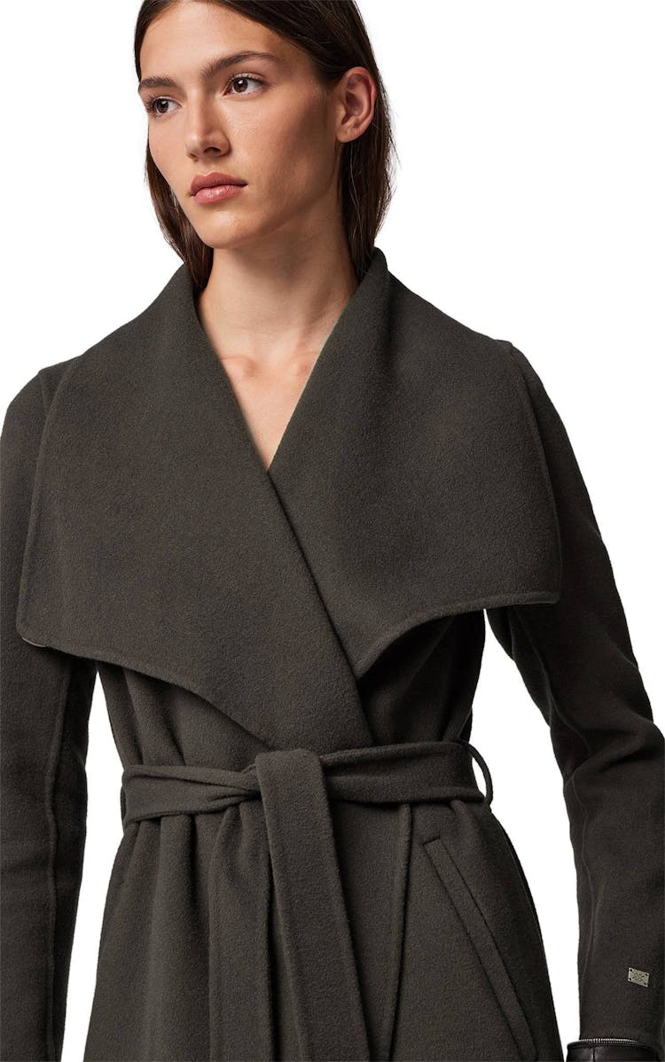 Product gallery image number 4 for product Britta Straight-Fit Double Face Wool Coat with Belt - Women's