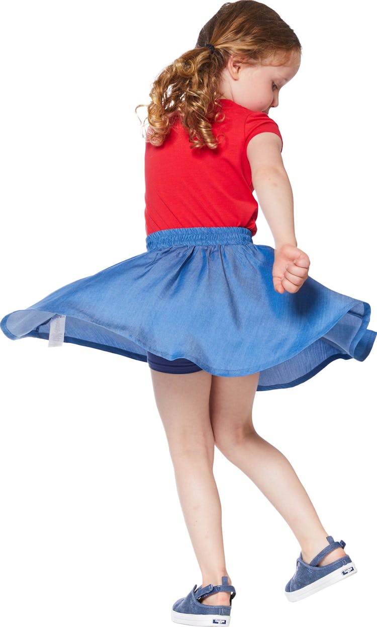 Product gallery image number 2 for product Printed Flowers Skort with Bow - Little Girls