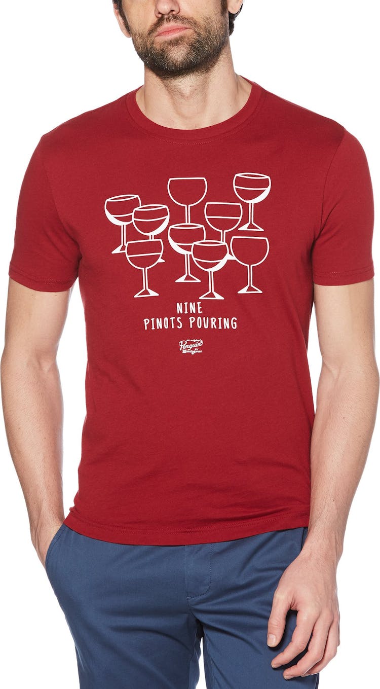 Product gallery image number 1 for product Nine Pinots Pouring Graphic Short Sleeve Tee Shirt - Men's
