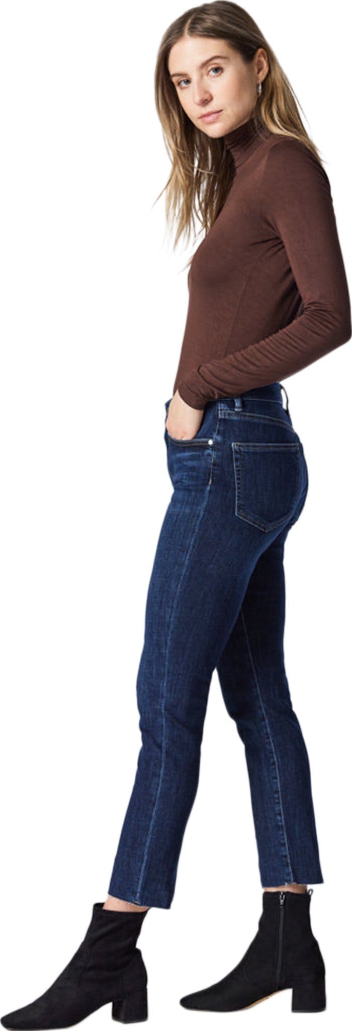 Product gallery image number 3 for product Viola Dark Used Brushed Feather Jean - Women's