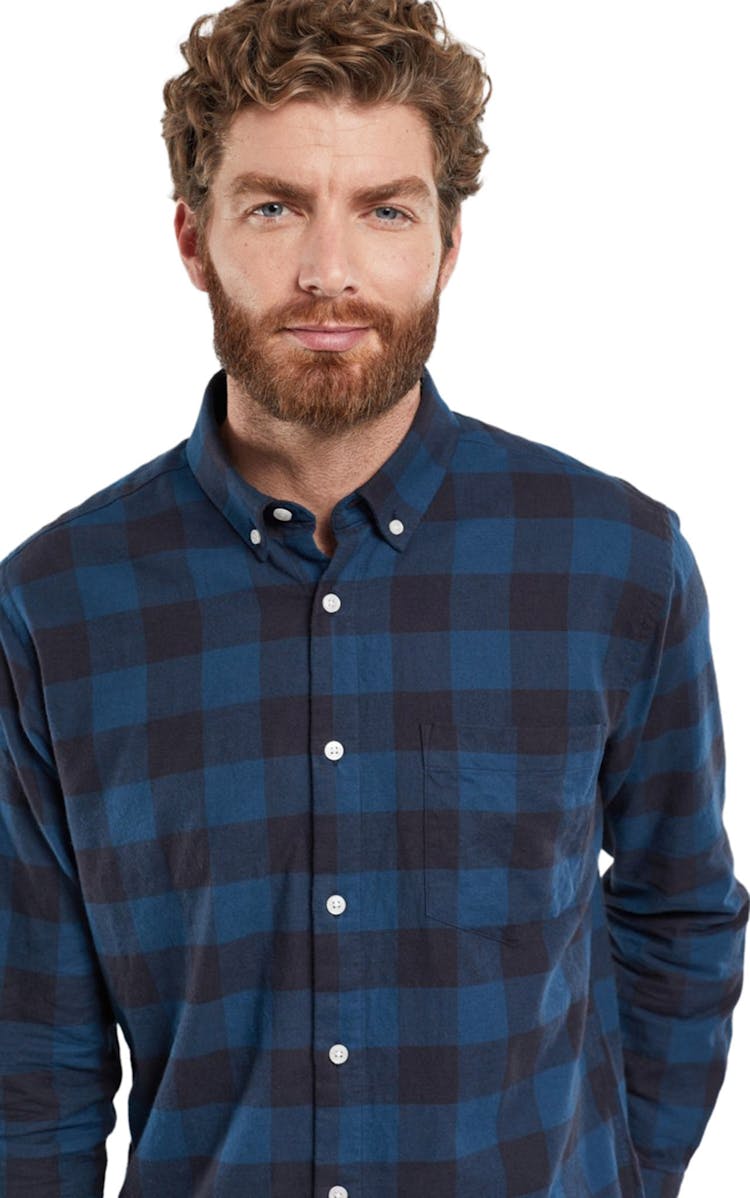 Product gallery image number 4 for product Shirt Straight with Button-Down Collar and Faded Checks - Men's