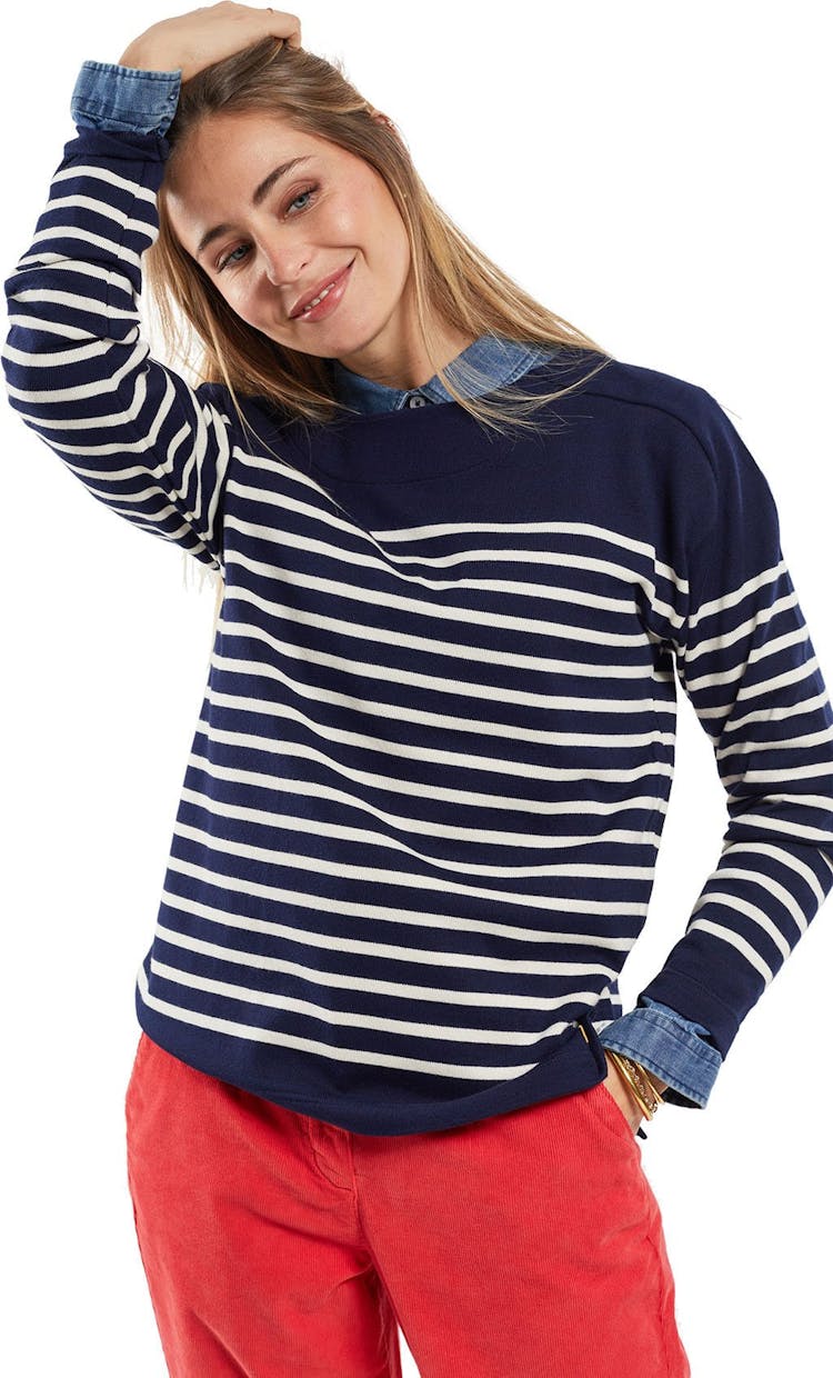 Product gallery image number 2 for product Rustic Cotton Breton Placed  Stripes Jersey - Women's