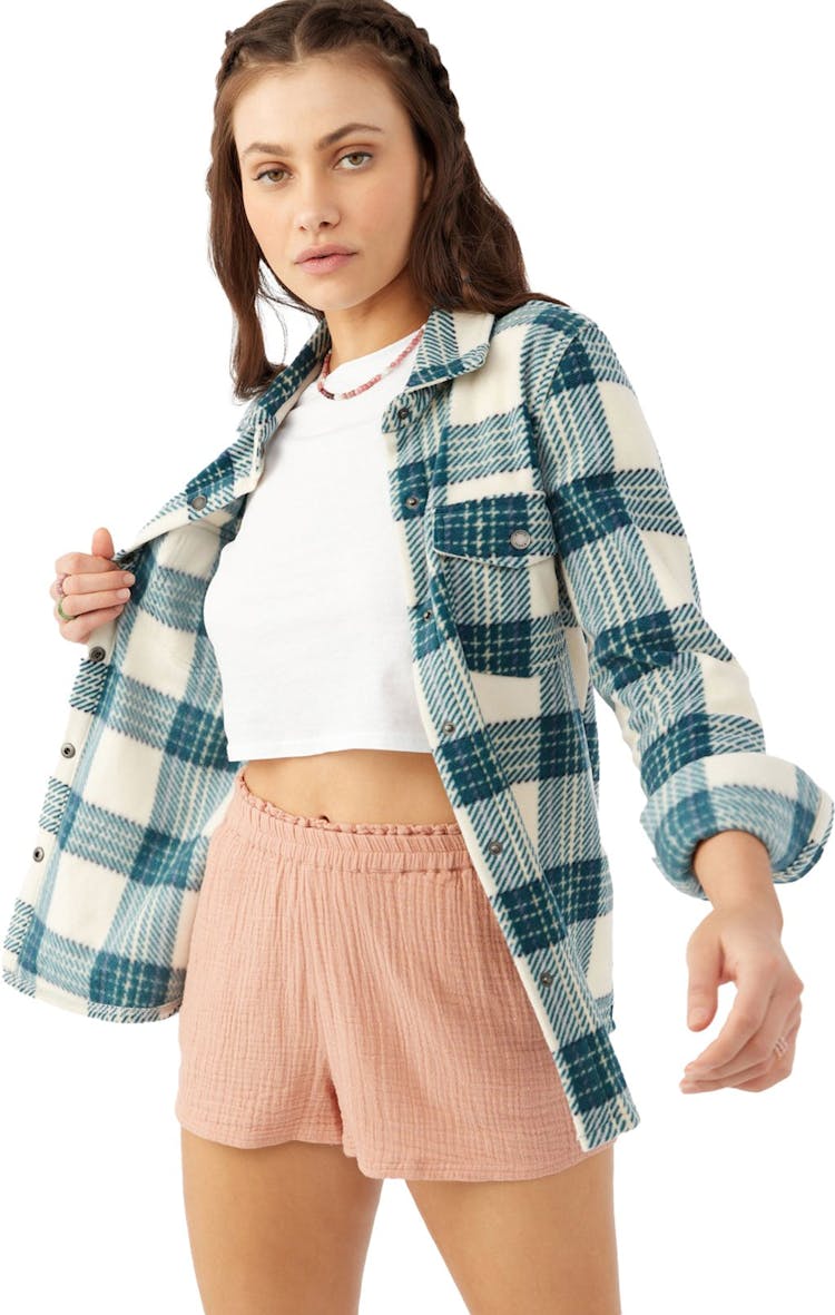 Product gallery image number 2 for product Zuma Superfleece Plaid Woven Shirt Jacket - Women's