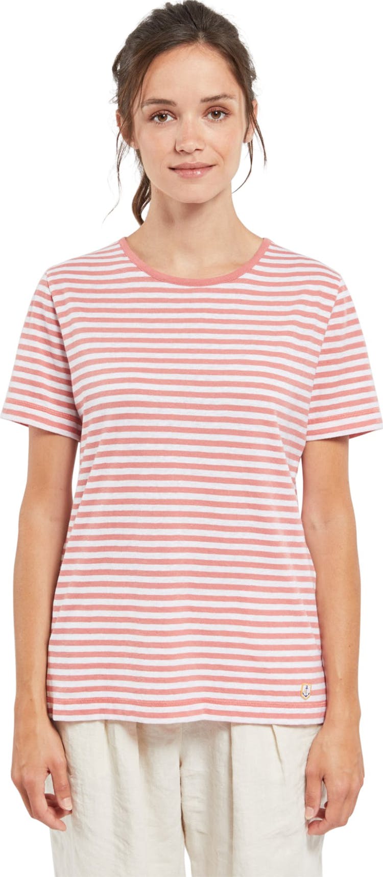 Numéro de l'image de la galerie de produits 1 pour le produit T-Shirt rayé en coton et lin - Femme