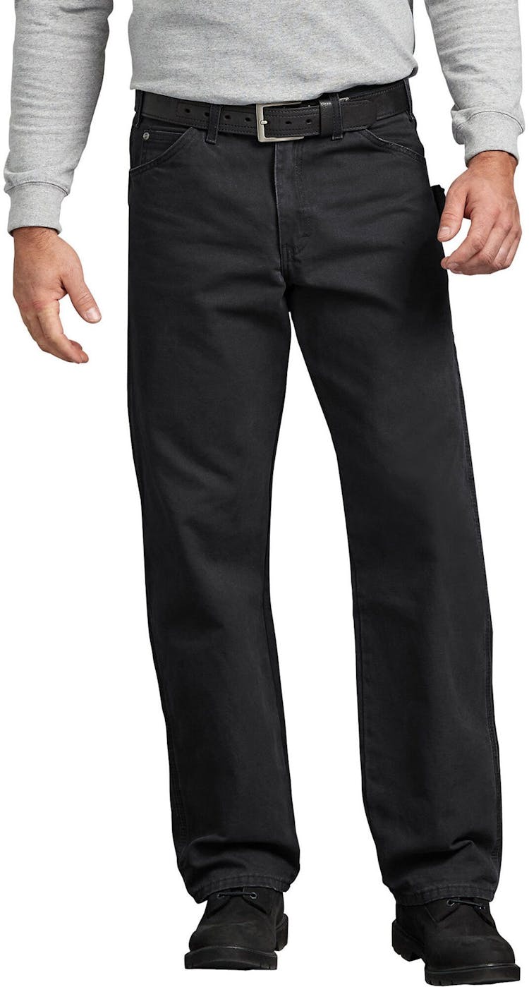 Numéro de l'image de la galerie de produits 1 pour le produit Jeans menuisier à jambe droite et coupe décontractée en coutil brossé - Homme