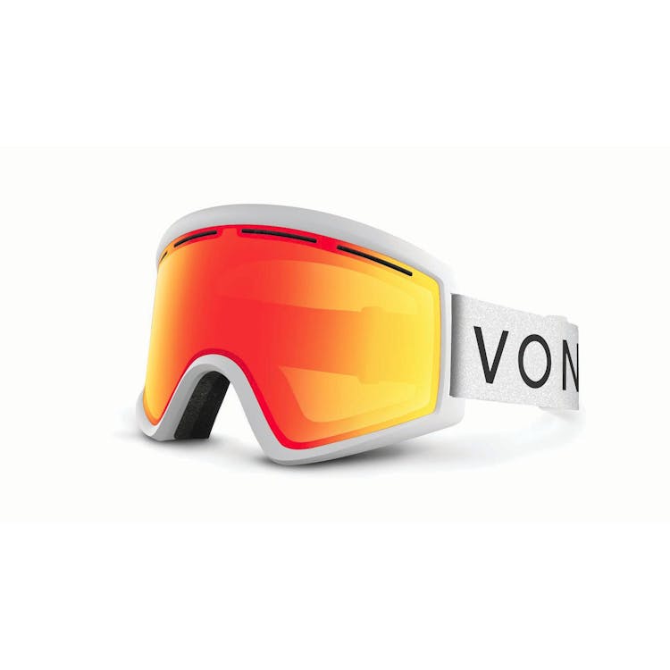 Product gallery image number 1 for product Cleaver - White Satin - Fire Chrome Lens Goggles