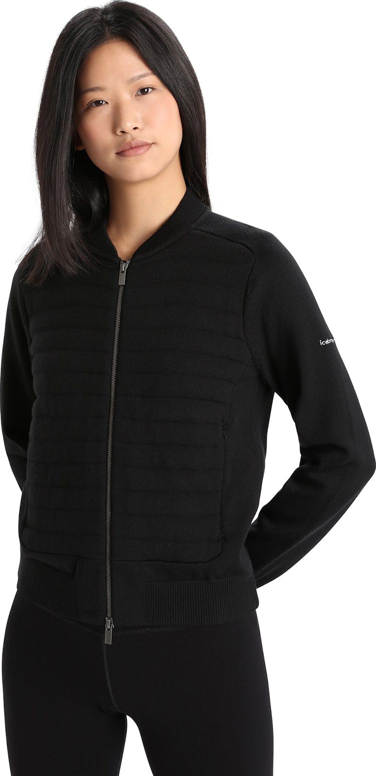 Product gallery image number 3 for product City Label ZoneKnit Merino Insulated Knit Bomber Sweater - Women's 