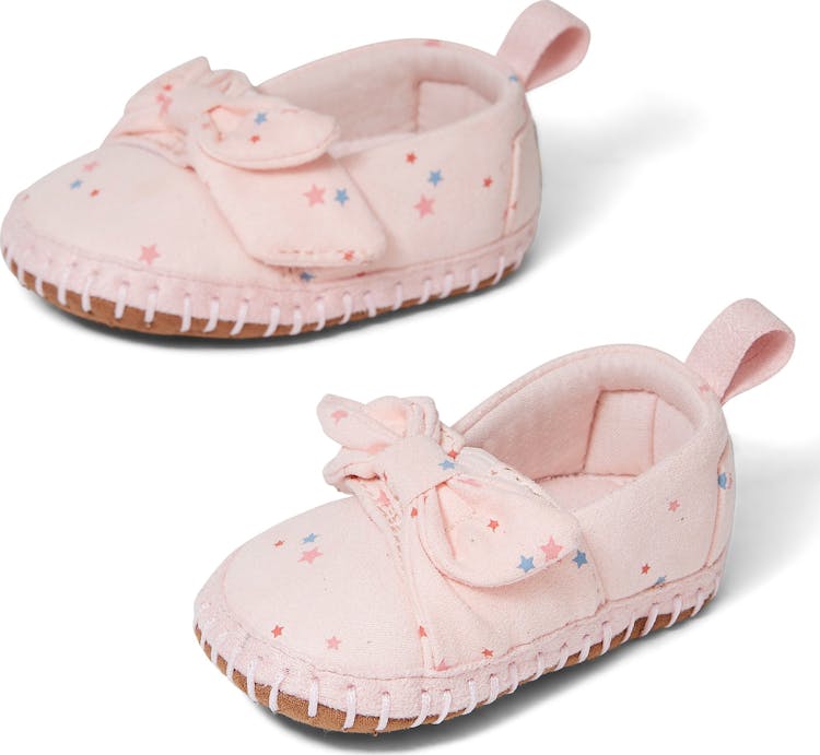 Product gallery image number 4 for product Ballet Prink Star Print Microsuede Tiny Crib Shoes  - Toddler