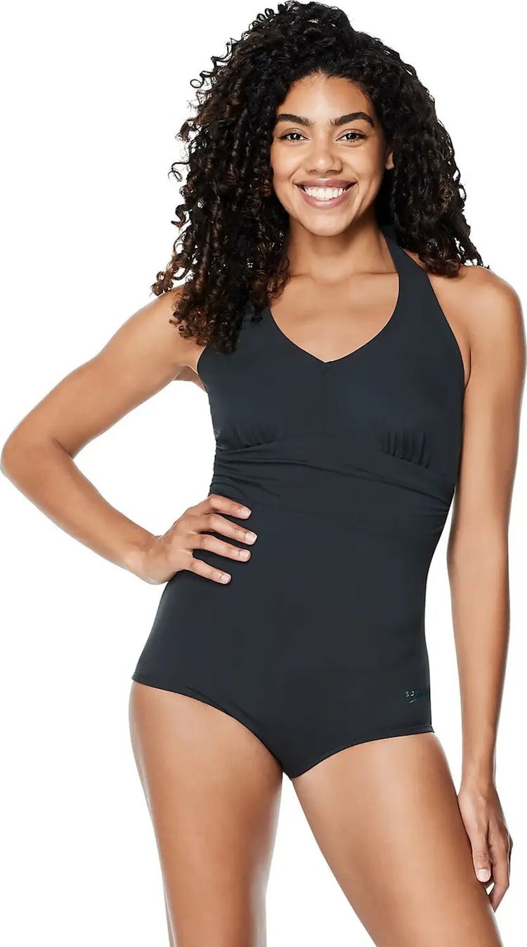 Product gallery image number 1 for product Solid Halter One Piece  Swimsuit - Women's