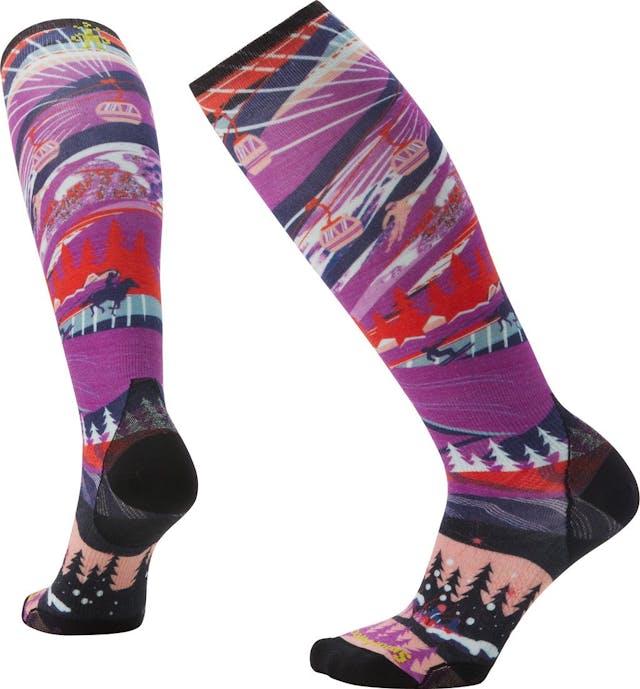 Product image for Ski Zero Cushion Skication Print OTC Socks - Women's