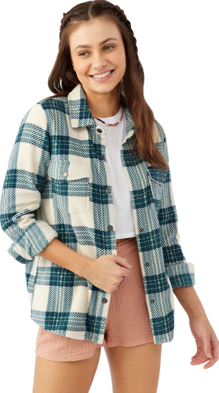 Product gallery image number 1 for product Zuma Superfleece Plaid Woven Shirt Jacket - Women's