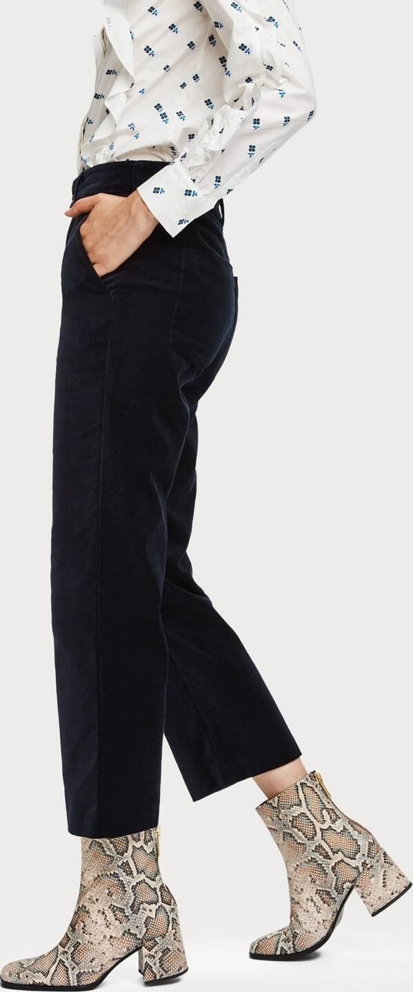 Product gallery image number 3 for product Velvet Trousers - Straight fit - Women's