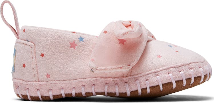 Product gallery image number 1 for product Ballet Prink Star Print Microsuede Tiny Crib Shoes  - Toddler