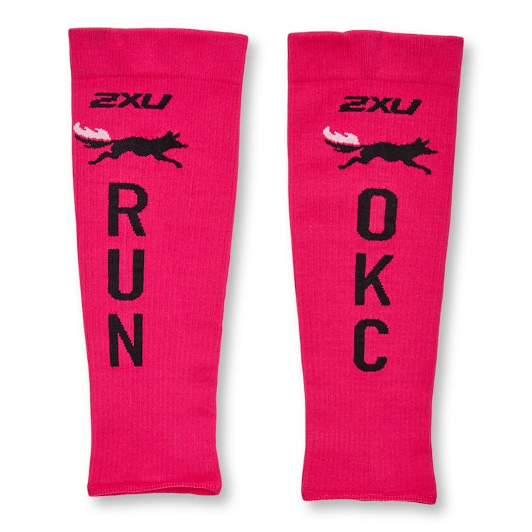 Product gallery image number 1 for product Striped Run Comp Calf Sleeves - Unisex