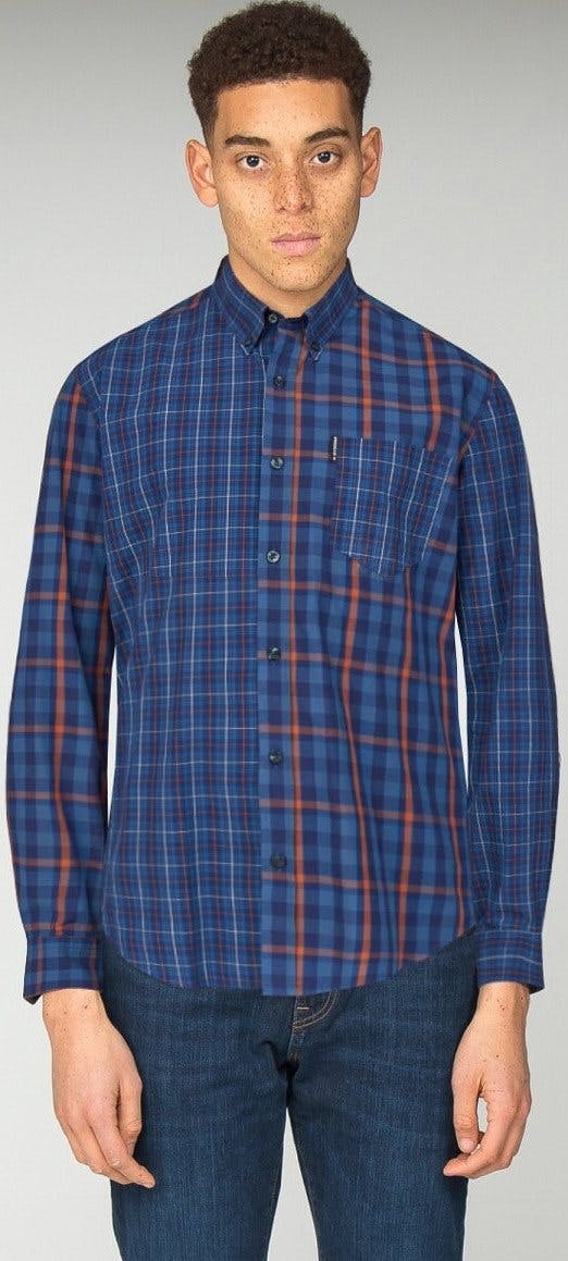 Product gallery image number 1 for product Long Sleeve Mixed Check Shirt - Men's