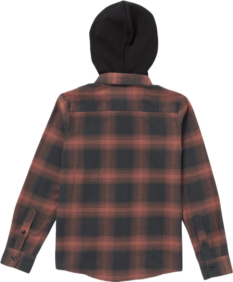 Product gallery image number 4 for product Neta Stone Hooded Long Sleeve Flannel Shirt - Big Boys 