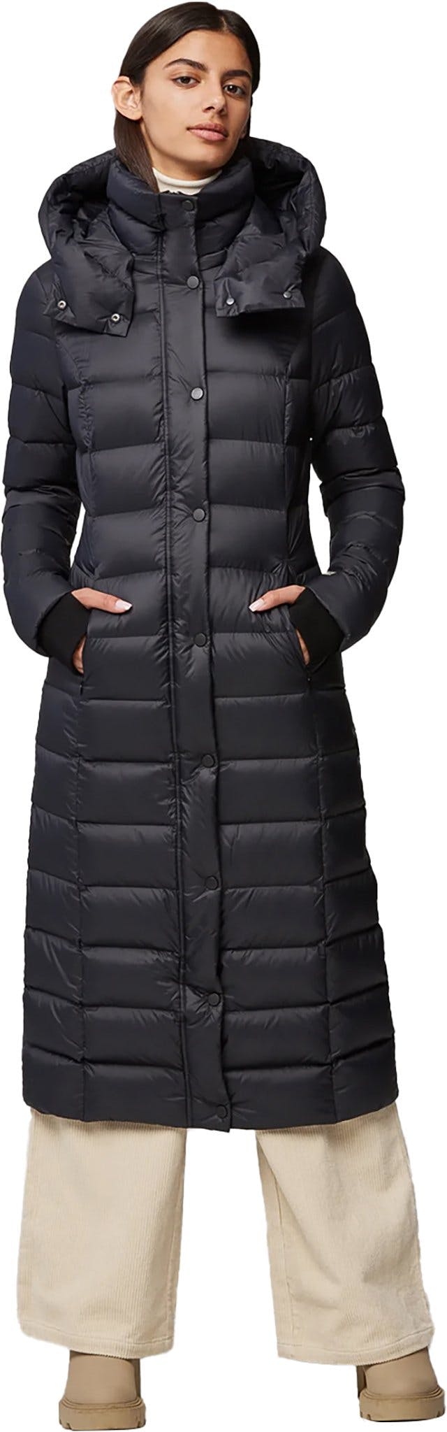 Product image for Ivana-N Sustainable Calf-Length Lightweight Down Coat with Hood - Women's