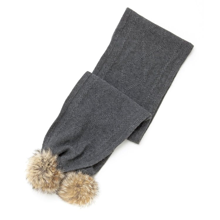 Product gallery image number 1 for product Angora Scarf with Coyote pompon