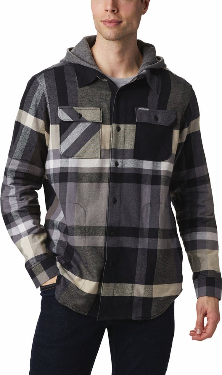 Product gallery image number 1 for product Flare Gun Button Up Stretch Flannel Hoodie - Men's