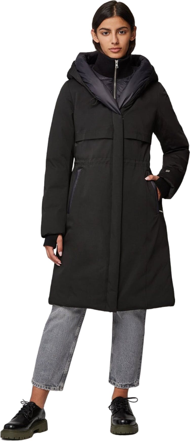 Product gallery image number 1 for product Samara-TD Semi-Fitted Classic Down Coat with Hood - Women's