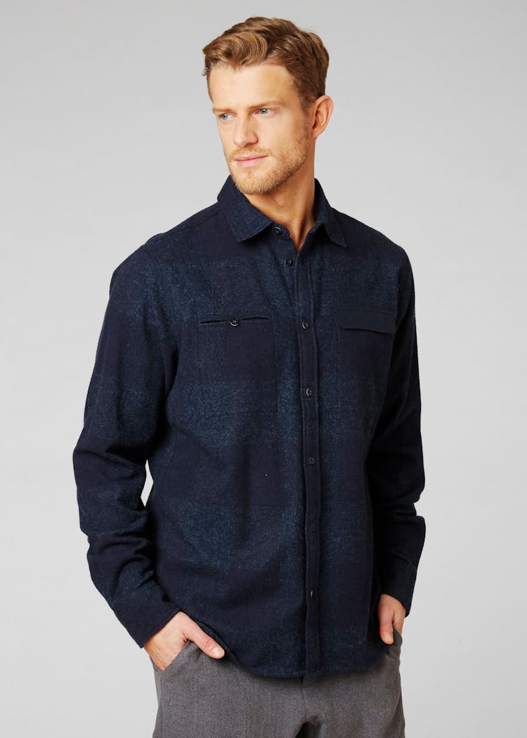 Numéro de l'image de la galerie de produits 4 pour le produit Chemise à manches longues en laine - Homme
