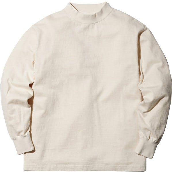 Product image for Recycled Cotton Mockneck Long Sleeve T-Shirt - Unisex