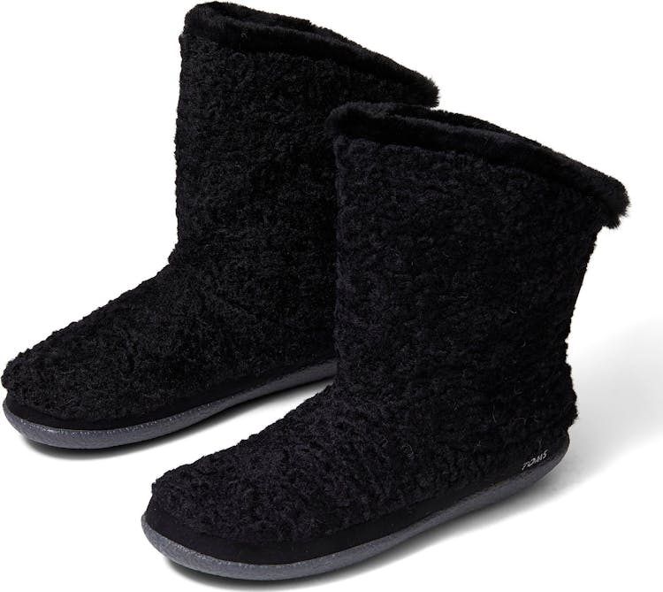 Product gallery image number 2 for product Black Faux Plush Shearling Inez Slippers - Women's